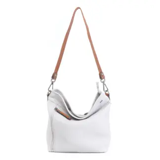 Berba Chamonix Leren Dames Hand/Schoudertas Pebble