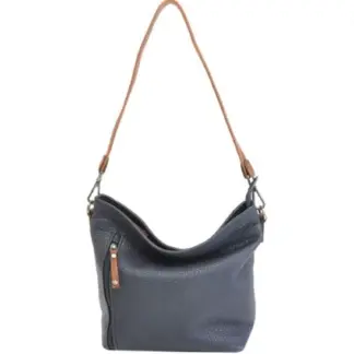 Berba Chamonix Leren Dames Hand/Schoudertas Navy