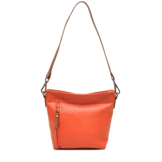 Berba Chamonix Leren Dames Hand/Schoudertas Mandarine
