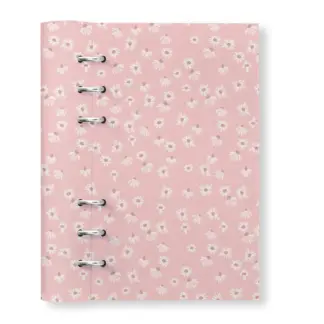 Filofax A5 Clipbook Floral Daisy Pink
