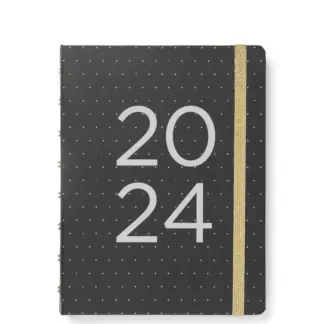 Filofax A5 Botanical Planner Moonlight Black