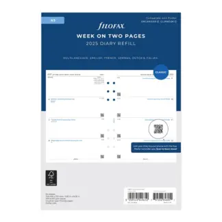 Filofax A5 2025 week op 2 pagina's