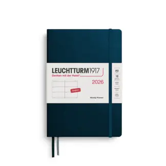 Leuchtturm1917 A5 Medium Weekly Planner 2026 hardcover Deep Sea