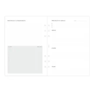 Filofax A5 Organiser Projects Goals Tracker voor in de organiser of clipbook