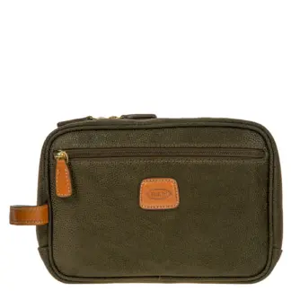 Bric's Life Toiletry bag/toilet tas Olijfgroen