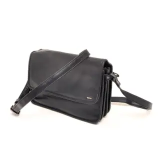 Berba Soft Leren crossbody tas Navy