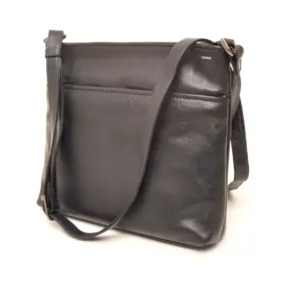 Berba Soft Leren crossbodytas Navy