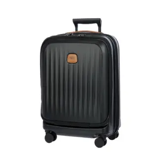 Bric's Taormina ultra-light 55cm cabin trolley with pocket Black