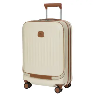 Bric's Taormina ultra-light 55cm cabin trolley with pocket Cream