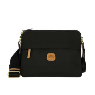 Bric's X Bag Small recycled fabric crossbody bag Black