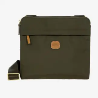 Bric's X Bag Medium recycled fabric crossbody bag Olive