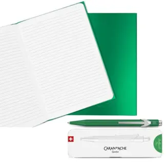 Caran d'Ache set Colormat-X Green A5 Notitieboek en Balpen