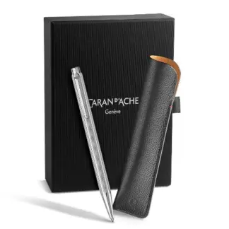 Caran d'Ache Ecridor Tressé Palladium balpen / gratis leren etui (twv € 90,00)