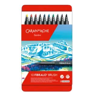 Caran d' Ache Fibralo BRUSH viltstiften 10