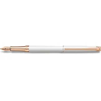 Caran d'Ache Léman Slim White Red Gold vulpen
