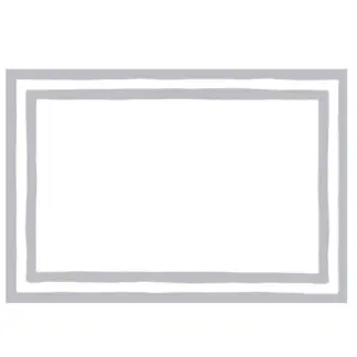 Caspari Tafelkaartjes Stripe Border Silver Foil