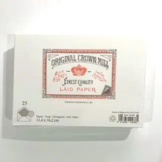 Crown Mill C6 Vergé Enveloppen ivoorwit