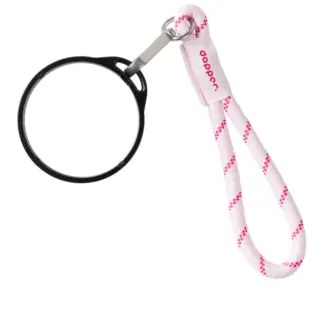 Dopper Travel Mug Black Wrist Cord Cherry Pink