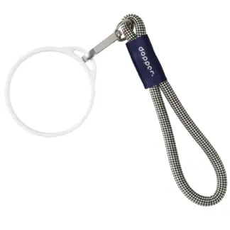 Dopper Travel Mug White Wrist Cord Sandy Black