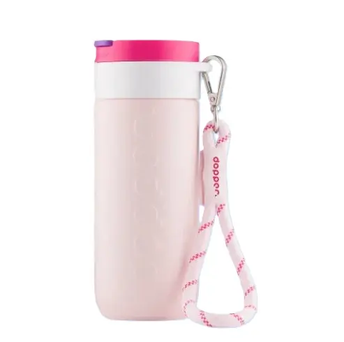 Dopper Travel Mug White Wrist Cord Cherry Pink - Afbeelding 4