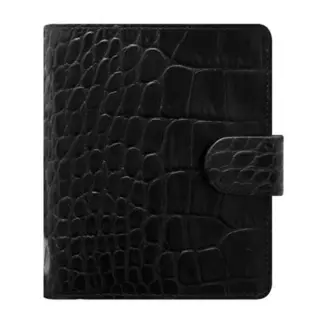 Filofax Classic Croc Organiser Pocket Black
