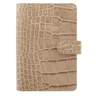 Filofax Classic Croc Organiser Personal Fawn
