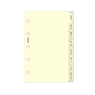Filofax Mini Cotton Cream A-Z Index voor in de organiser