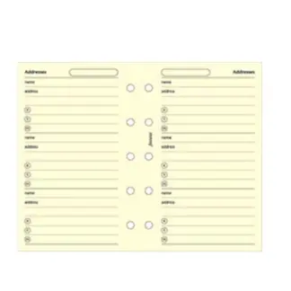 Filofax Mini Cotton Cream Adressen voor in de agenda-omslag