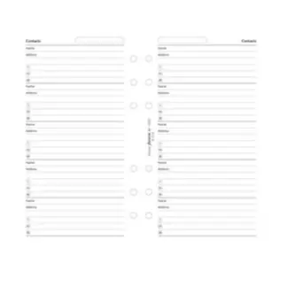 Filofax Pocket Wit Adressen voor in de agenda-omslag