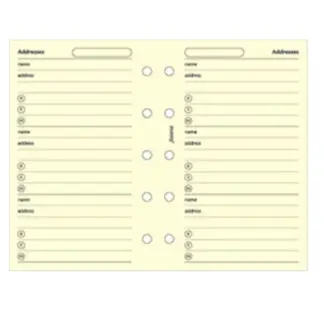 Filofax Pocket Cotton Cream Adressen voor in de agenda-omslag