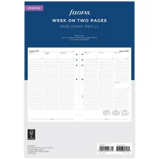 Filofax Deskfax 2026 Week op 2 pagina's