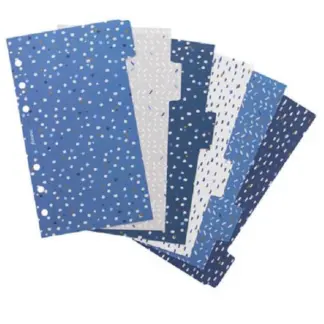 Filofax Refillable Personal Tabbladen Indigo