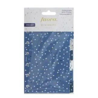 Filofax Refillable Pocket Tabbladen Indigo