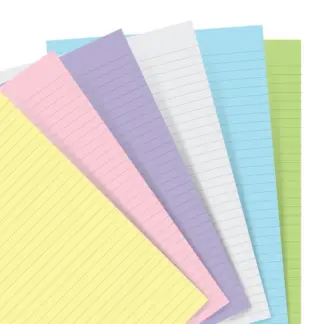 Filofax Refill voor Refillable Classic A5 Notebook Ruled Pastel Papier