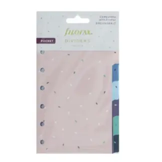Filofax Refillable Pocket Tabbladen Pink
