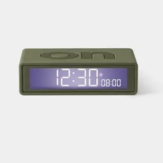 Lexon Flip+ Digitale Wekker Rubber Khaki (RCC)