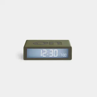 Lexon Flip+ Travel Digitale Wekker Khaki