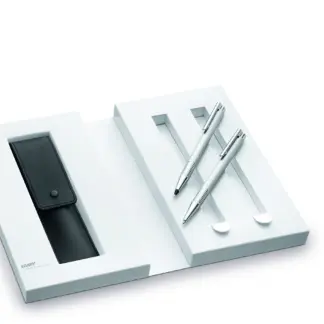 Lamy logo Geborsteld Staal set balpen/potlood met etui