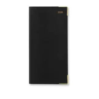 Letts of London Classic Slim Landscape Week to View Diary with Appointments 2026 Black