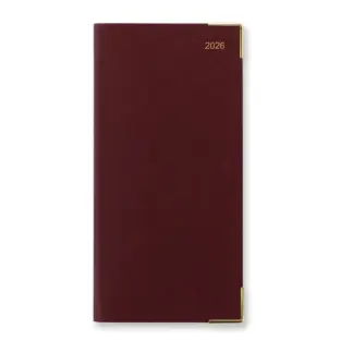 Letts of London Classic Slim Landscape Week to View Diary with Appointments 2026 Burgundy