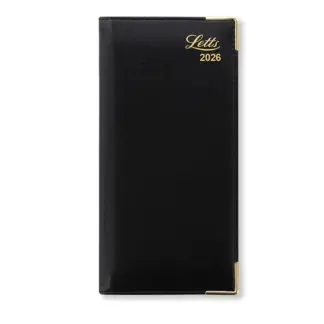 Letts of London Lexicon Slim Week to View Diary with Appointments 2026 Black