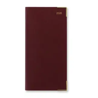 Letts of London Classic Slim Week to view - Appointments/Notes/Planners 2026 Burgundy