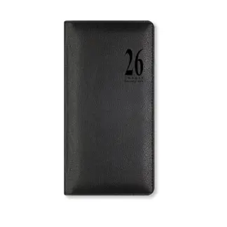 Letts of London Milano Slim 2026 week to view agenda Black
