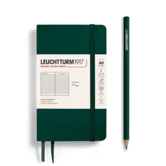 Leuchtturm1917 A6 Pocket Notitieboek ruled softcover Forest Green