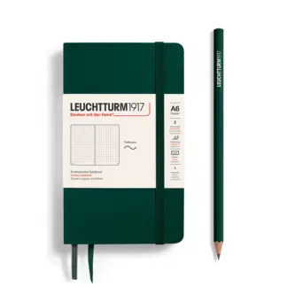 Leuchtturm1917 A6 Pocket Notitieboek dotted softcover Forest Green