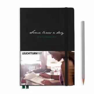 Leuchtturm1917 A5 Medium Some Lines a Day, 5 jaar Dagboek hardcover Black