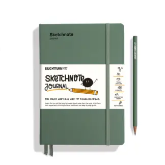 Leuchtturm1917 A5 Medium Sketchnote met harde kaft Olive