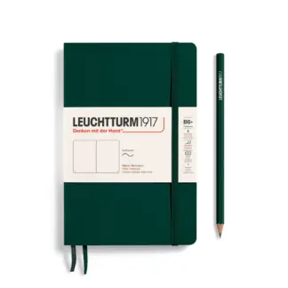Leuchtturm1917 B6+ Paperback Notitieboek met zachte kaft blanco Forest Green