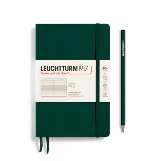 Leuchtturm1917 B6+ Paperback Notitieboek met zachte kaft ruled Forest Green