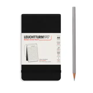 Leuchtturm1917 A6 Pocket Notitieblok ruled Black
